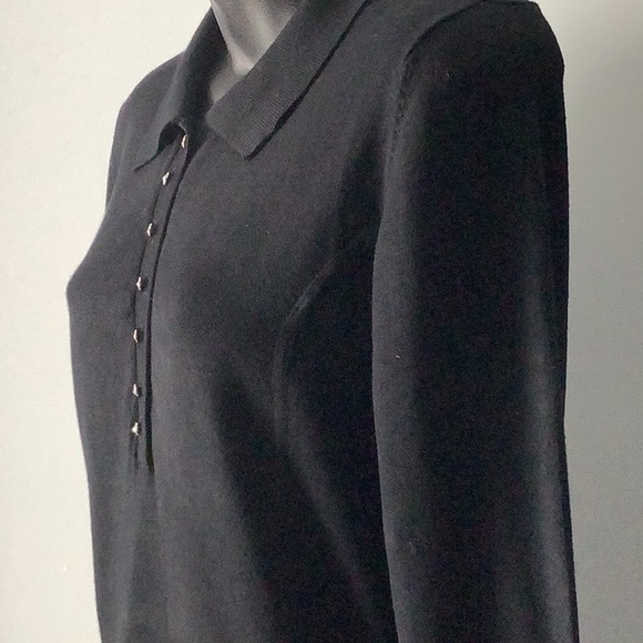 LAURA PETITES~Knit Polo Sweater - Picture 4 of 11